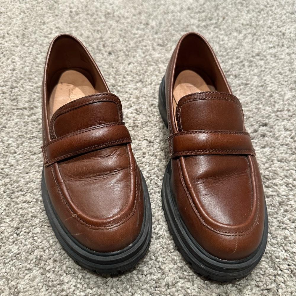Madewell Bradley Lugsole Brown Leather Loafer